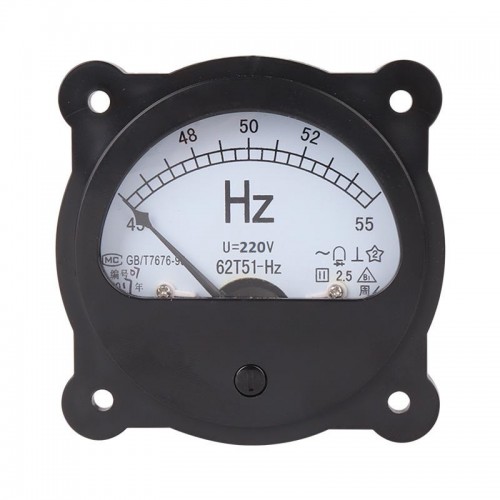 Αναλογικός μετρητής συχνότητας Hertz Frequency AC 220V 45-55 Hz 62T51-Hz 
