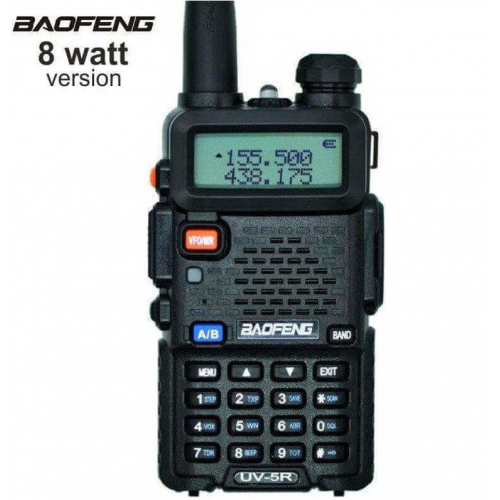 Baofeng UV-5R 8W με Hands free Φορητός dual band πομποδέκτης VHF/UHF