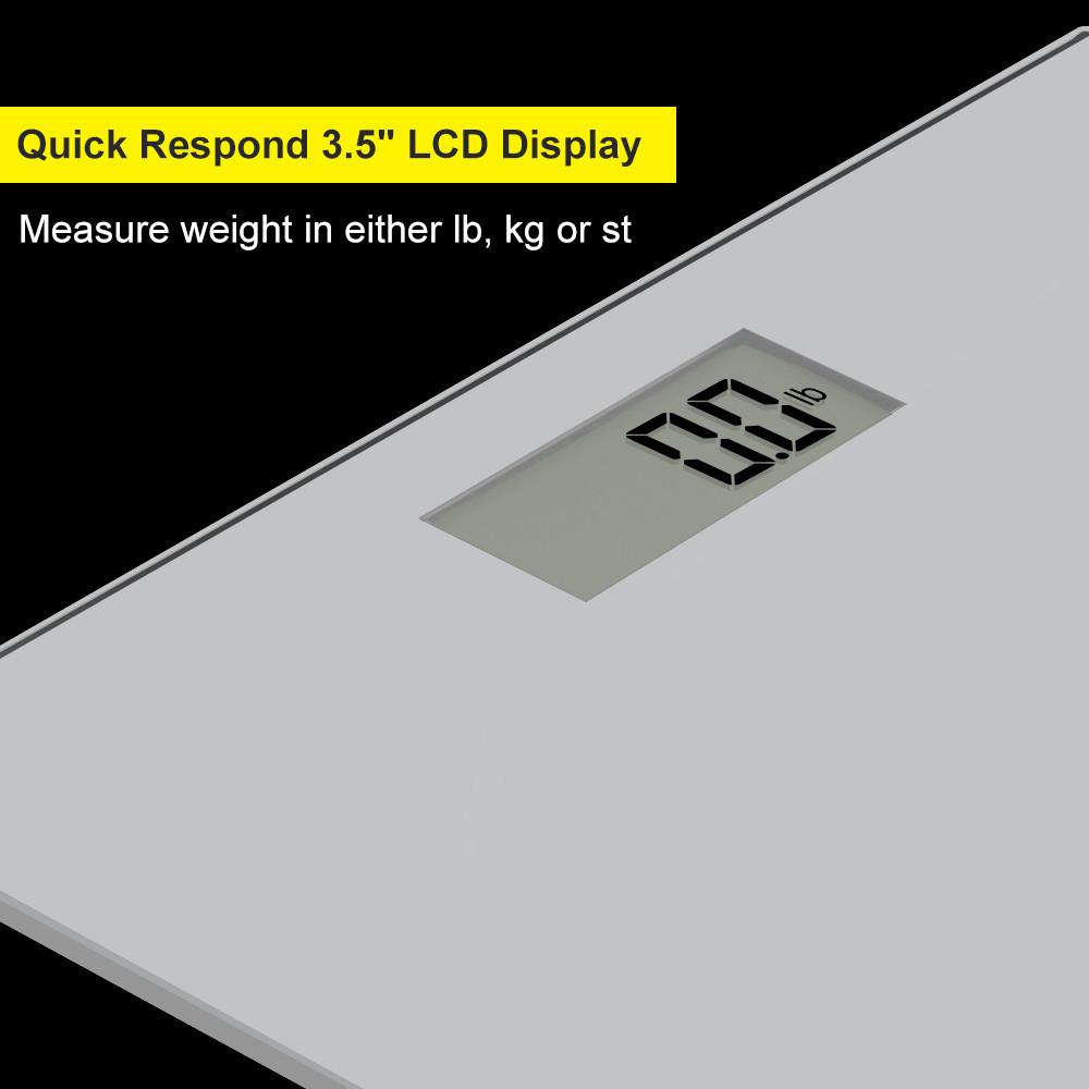 Accuweight Glass Digital Bathroom Scale, 400-lb