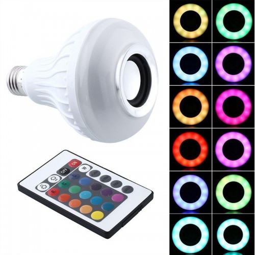 Λάμπα LED RGB με αλλαγή Χρωμάτων με Ηχείο Bluetooth με Τηλεχειριστήριο
