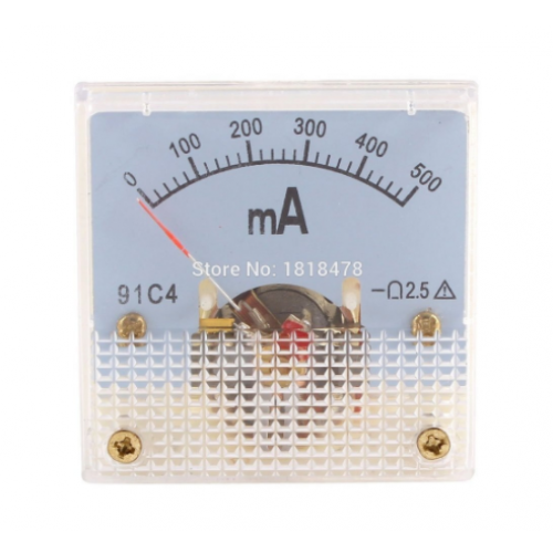 Αμπερόμετρο αναλογικό 91C4 DC 0-500mA