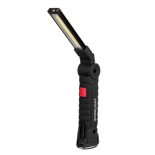 Επαναφορτιζόμενος Φακός LED με Μαγνητική Βάση, Γάντζο & Micro USB Lumen 2000 Short Style 205mm