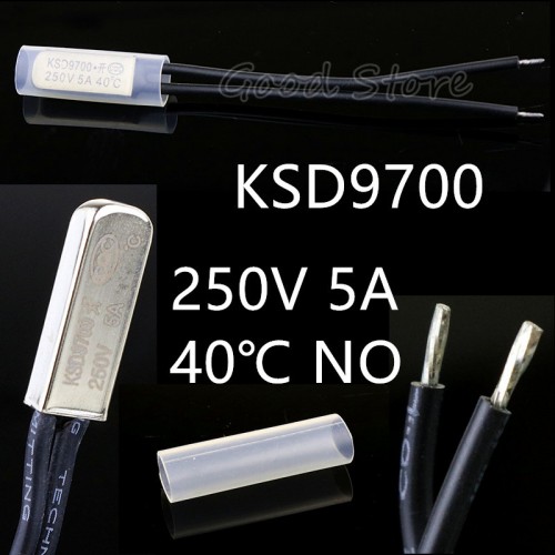 KSD9700 NO 5A250V 40 Degree Celsius Normally Open Temperature Switch Thermostat Thermal Protector