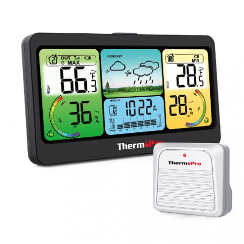 ThermoPro TP280C Digital θερμόμετρο υγρασιόμετρο Εσωτερικού εξωτερικού χώρου μετεωρολογικός σταθμός