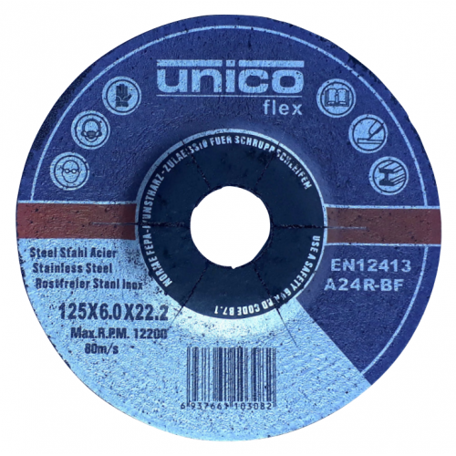 Τροχός δίσκος λείανσης σιδήρου Unico Flex Φ115Χ6.0