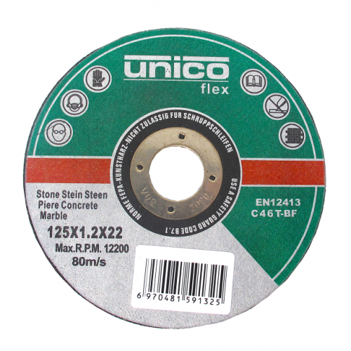 Τροχός δίσκος κοπής πέτρα Unico Flex Φ230Χ2.5 