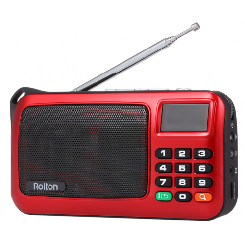 Φορητό ραδιόφωνο FM Radio TF Card Red - W405