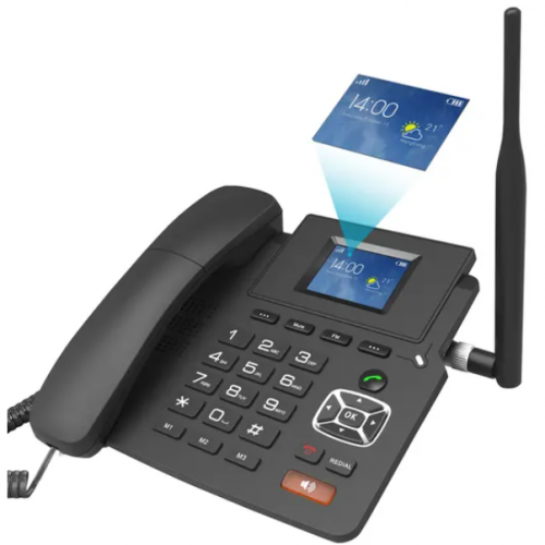 Σταθερό GSM Τηλέφωνο ασύρματο με λειτουργία κινητού Τηλεφώνου 4G με κάρτα SIM, WIFI & VOIP P03-4G