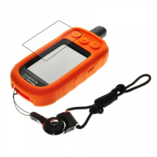 Προστατευτική θήκη + λουράκι + προστατευτικό Τζαμάκι LCD για GPS Garmin Alpha 100 Πορτοκαλί