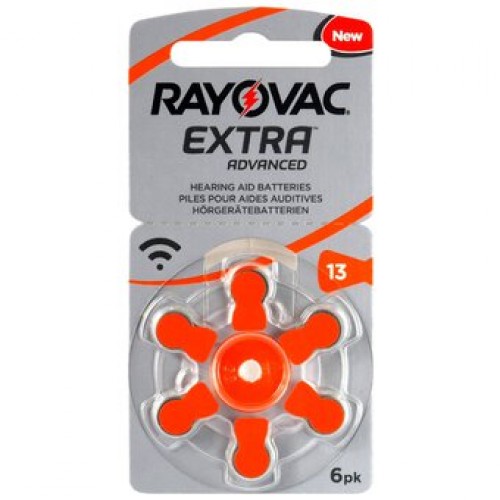 Μπαταρία ακουστικών βαρηκοΐα 6 x Rayovac Extra Advanced 13 MF Hearing Aid Batteries