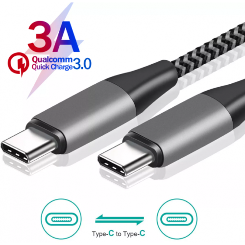 USB C TO USB C Cable Type c PD 60W Fast Charging USB C 3 Meters
