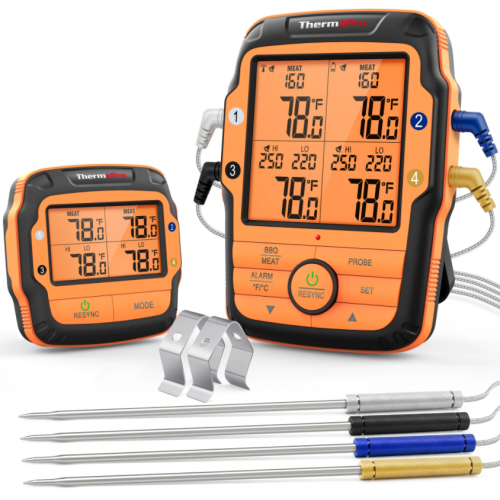 ThermoPro TP27C 4 Probes Ψηφιακό ασύρματο θερμόμετρο κουζίνας 150 μέτρων.