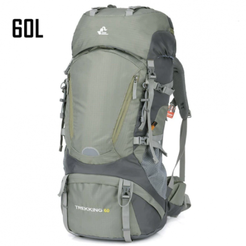 Σακίδιο πλάτης 60L για Ορειβασία Κάμπινγκ Πεζοπορία Ψάρεμα - Green